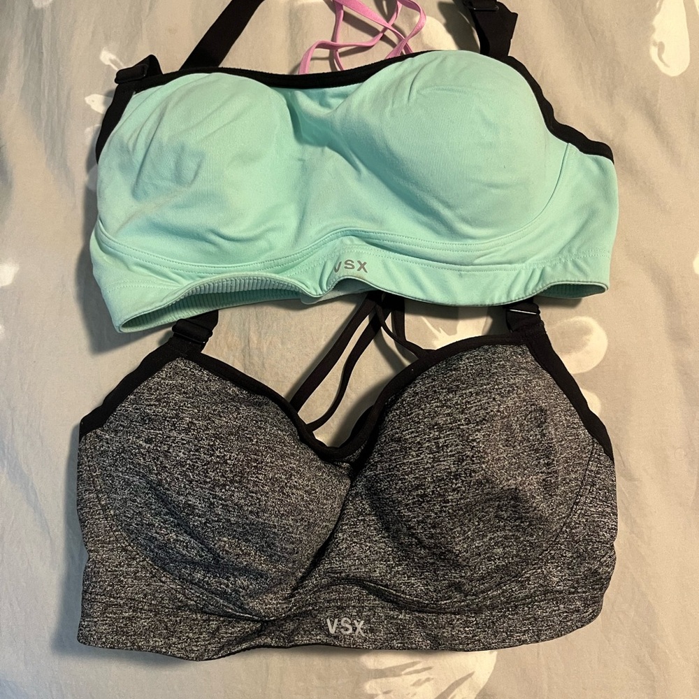 VSX Sport Victoria’s Secret Lightly Padded High Impact Sports Bra Set 32D